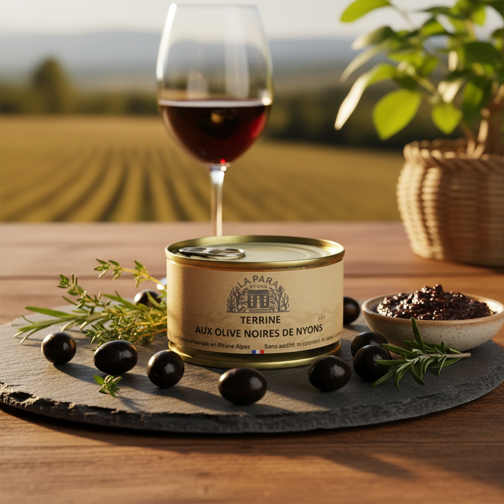 terrine aux olives noires de Nyons Maison Molinet