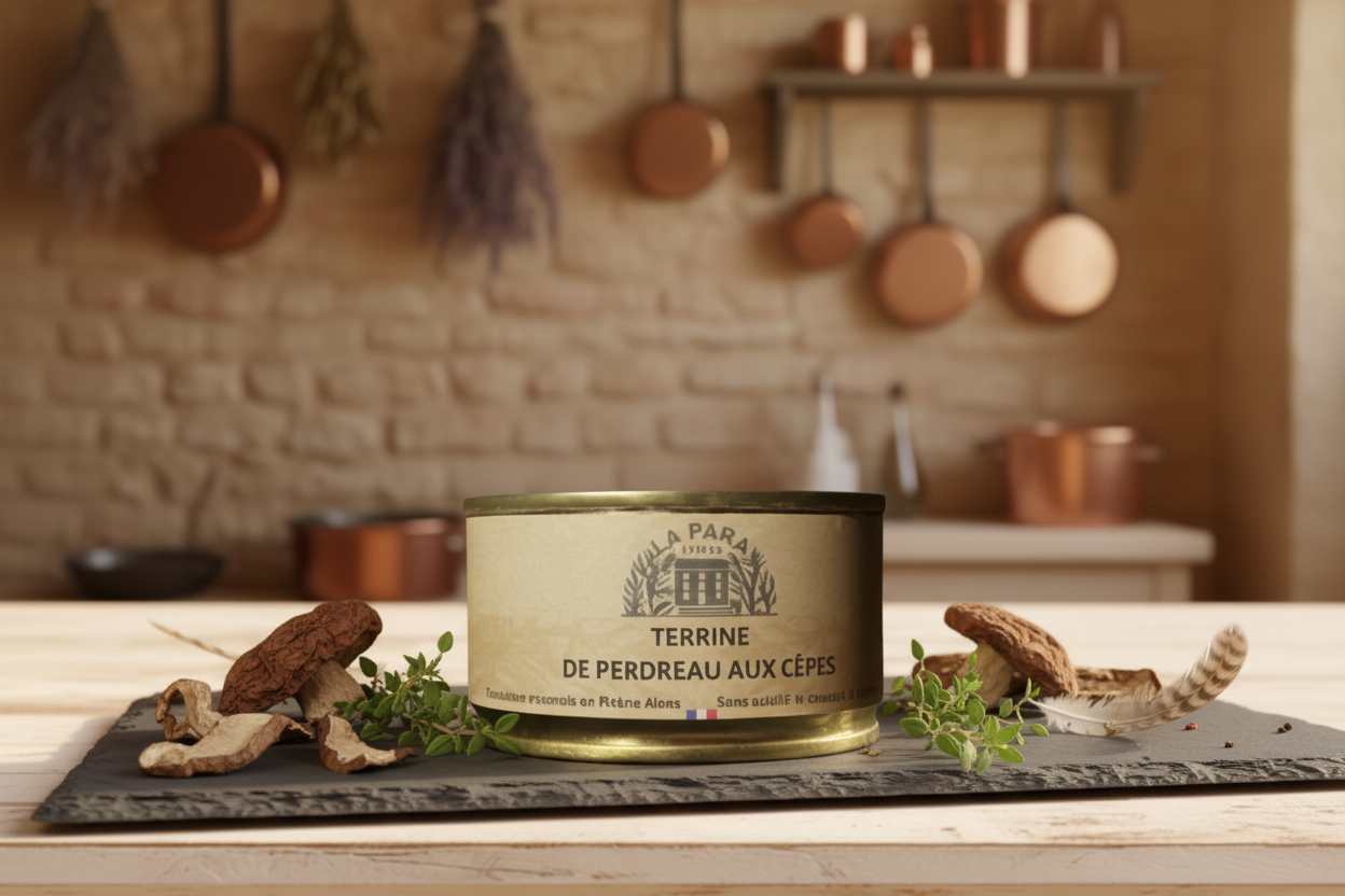terrine de perdreau aux cèpes 130gr Maison Molinet